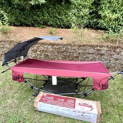 Portable Folding Hammock with a Retractable Canopy