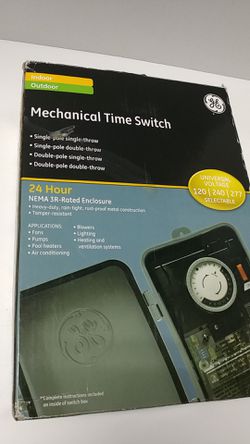 GE 24 Hour Mechanical Time Timer Switch 15135 New Pool Heater Sprinkler