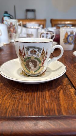 Matching 1955 teacup and saucer