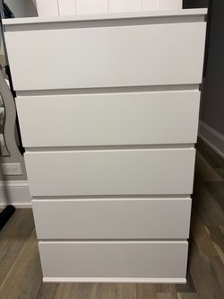 White 5-Drawer Dresser Chest