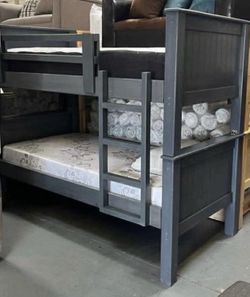 Twin-twin Bunk Bed With Mattress Included