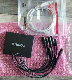 Portable Audio Interface with 8ch AD Converter of Condenser Mic or Line Input