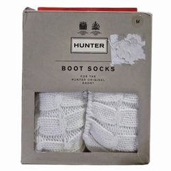 Hunter Boot Socks Original Short 6 Stitch Natural White Women Size M 5-7 NIB