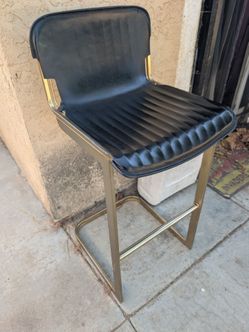 CB2 Rake Black Counter Stool chair