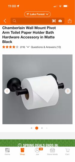 Delta Chamberlain Pivot Arm Toilet Paper Holder matte black