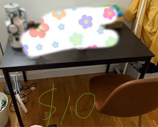 Black Desk / Computer Table – $10 (Moving Sale, Pickup This Week)