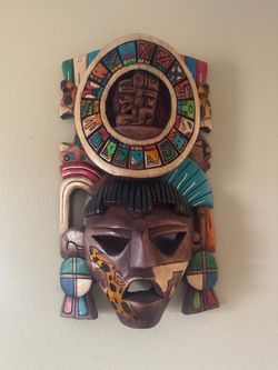 Mexican Aztec wooden mask