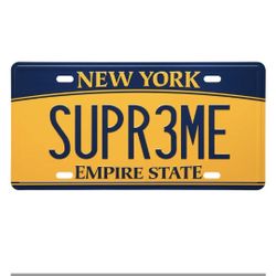 Supreme New York License Plate