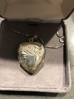 silver locket necklace