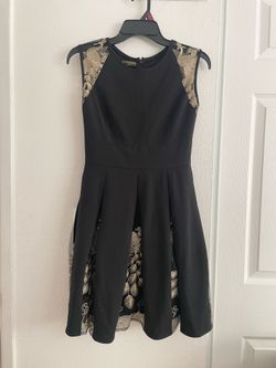 Black dress with patterns