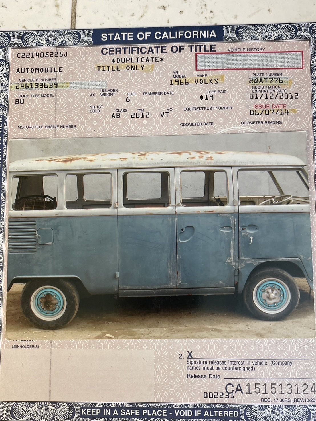 1966 Volkswagen 1600