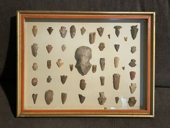 FRAMED COLLECTION ARROW HEADS RATTLES