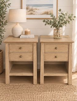 GORGEOUS Pottery Barn STYLE Wood Dresser and pair Nightstands SET BOHO CHiC
