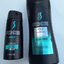 Men Axe Apollo Body Wash and Roll On Fresh Scent