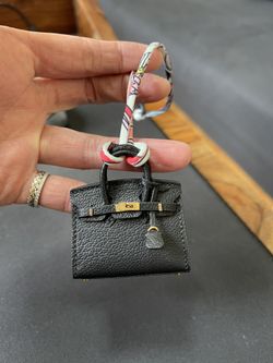 Handmade Micro Bag Charm Black