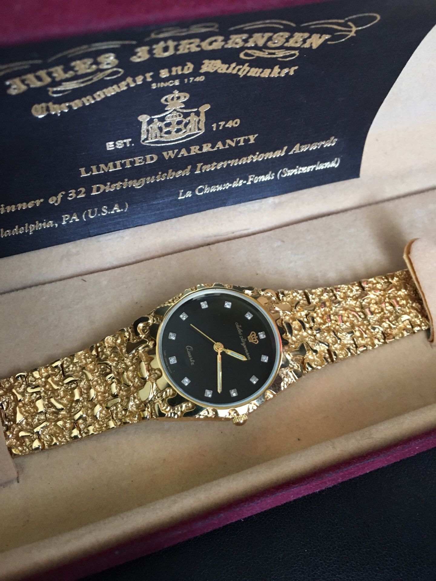 Jules jurgensen gold nugget watch online