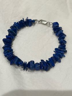 Lapis sterling silver bracelet