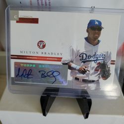 Dodgers Milton Bradley Autograph Card