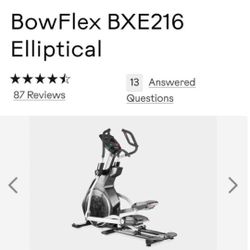 BOWFLEX ELLIPTICAL BXE216