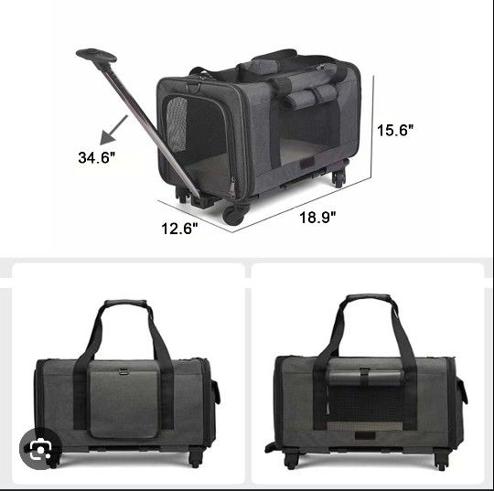 Dog Or Cat Carrier With Wheels