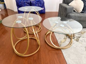 Glass Coffee Tables Gold