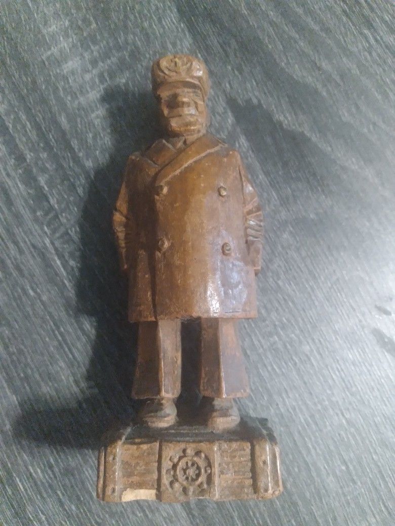 Vintage Wood Carved 6" Mariner Sailor