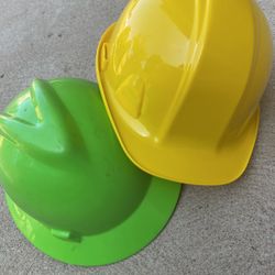 Adjustable Safety Helmet | Yellow & Green | $5 Each Or $7 For Both