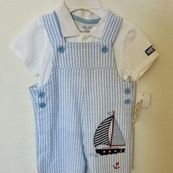 Little Me 2pc Toddler Boy Romper Set