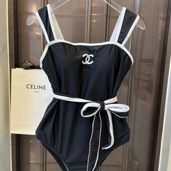 Black Chanel One-Piece Swimsuit