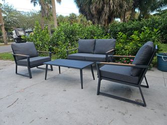 Brand new aluminum outdoor patio set fully assembled