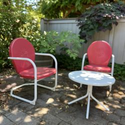 Beautiful, Metal Table And Chairs Set