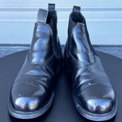 💥Leather Boots Chelsea Style Steel Toe Vibram Soles Size 10R