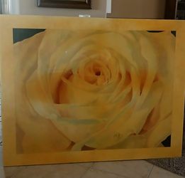 SHADES OF YELLOW ROSE ART DECO PICTURE...