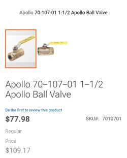 Plumbing / Construction Apollo Ball Valve Made in USA