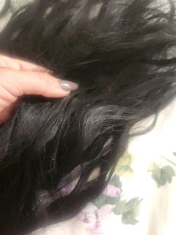 Human Hair Black Extentions Clip Ons