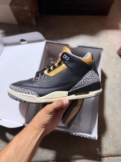 Jordan Black Cement Gold 3s size 11W 9.5M USED But Clean