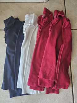 Girls Uniform Shirts And Dresses Size 7/8