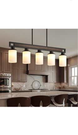 🏡 Farmhouse 5-Light Dining Room Fixture – $50 🏡