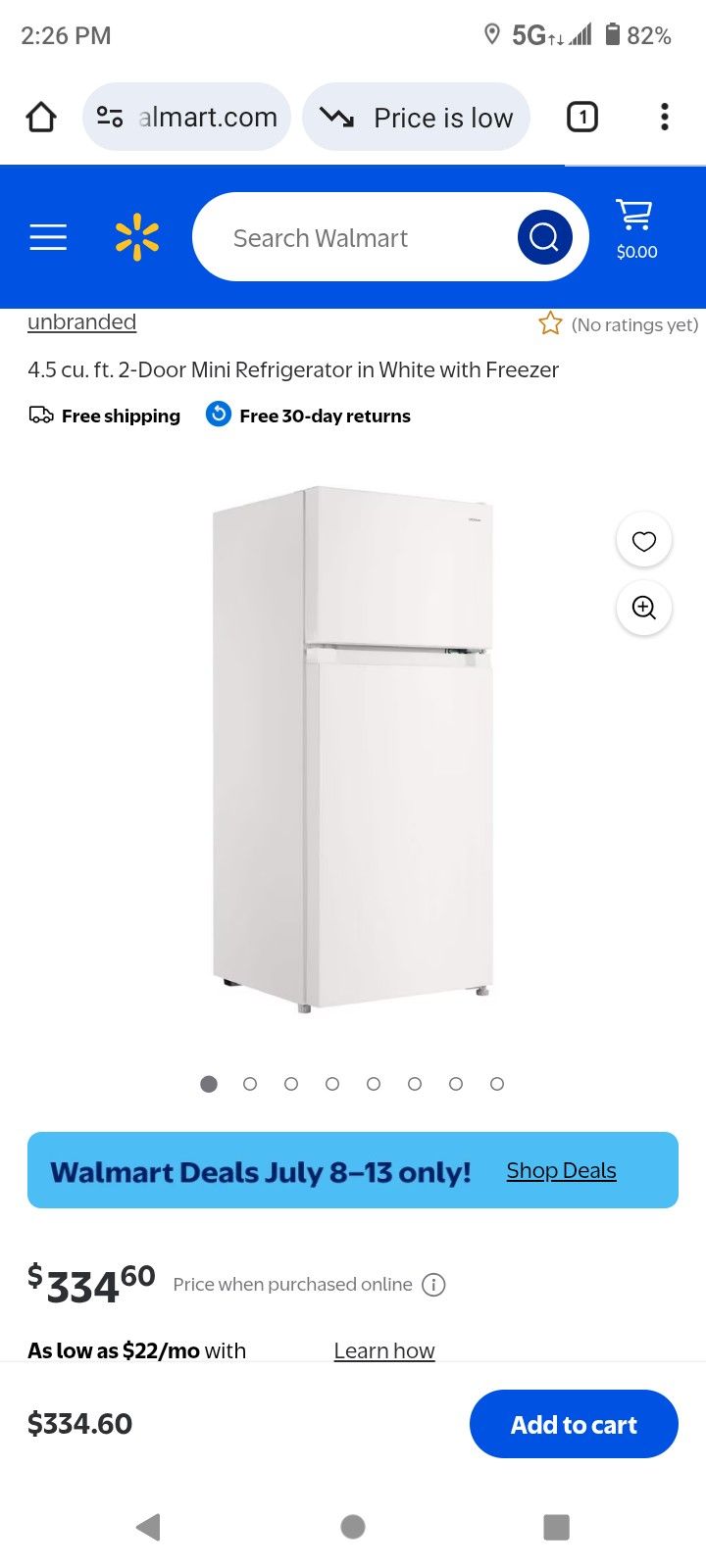 Mini Fridge Magic Chef 4.5 Feet Tall Works Perfect Plugged In To Show It Works