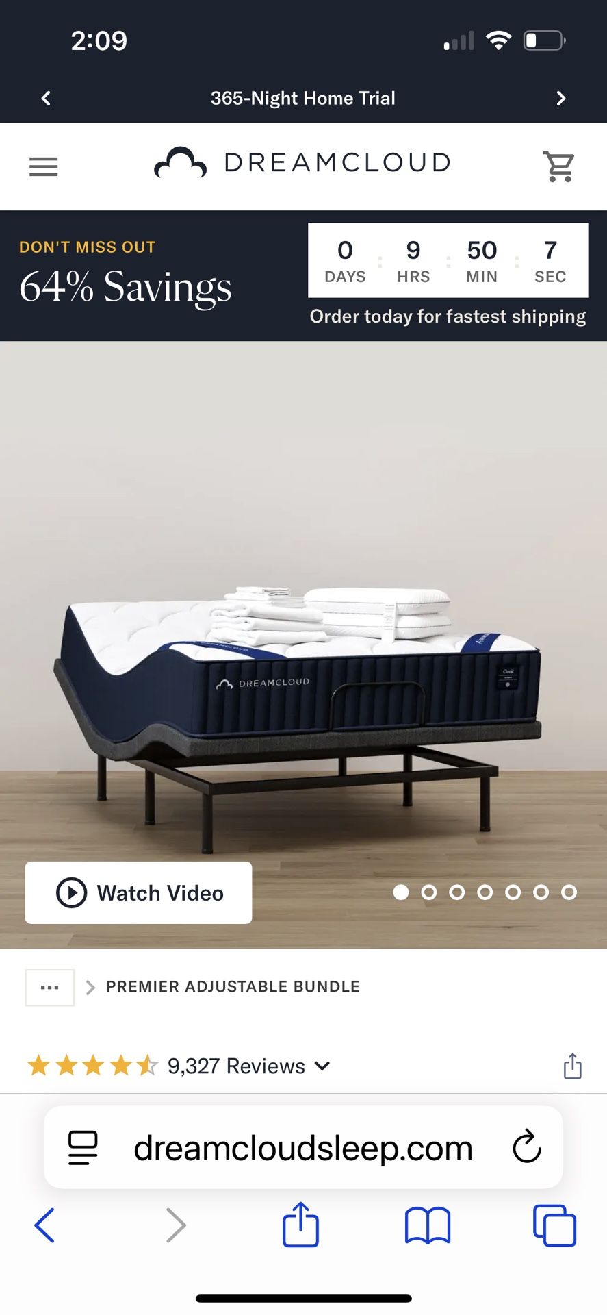 Dreamcloud Mattress & Adjustable Bed Frame