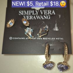 NEW! 3 different earrings Simply Verawang 
