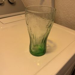 Vintage Libby green 16.75 oz Coca Cola glass