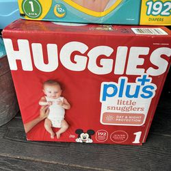 Brand New Huggies Diapers Size 1 192 Count 