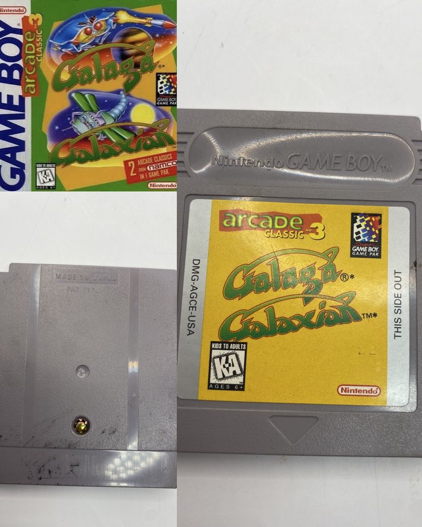 Arcade Classics 3 Galaga Galaxian Nintendo Gameboy Game Color Cartridge