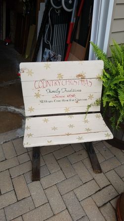 Very cool antique desk Christmas bench..desk..beautiful detail..