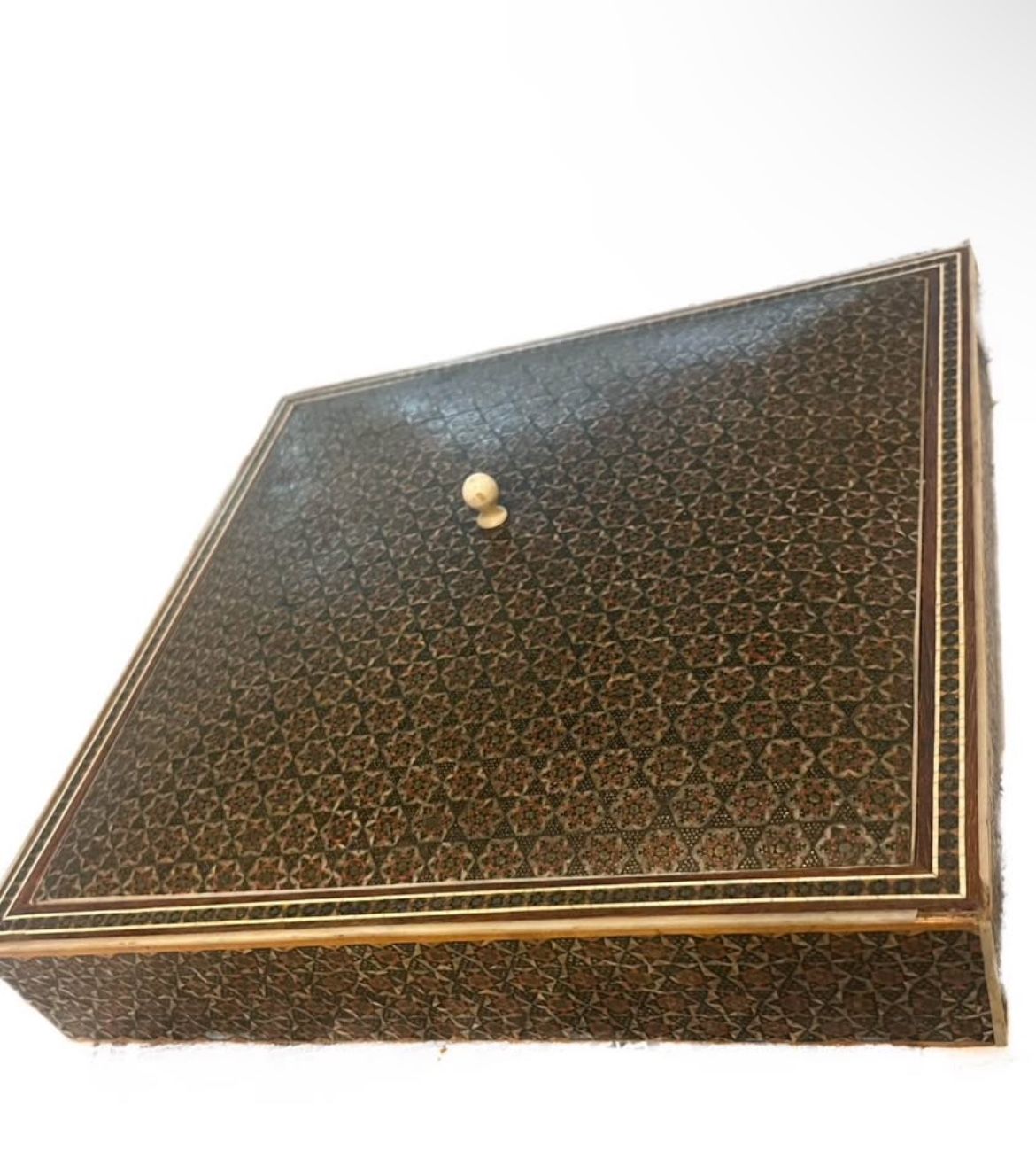 Handcrafted Vintage Persian Marquetry Box