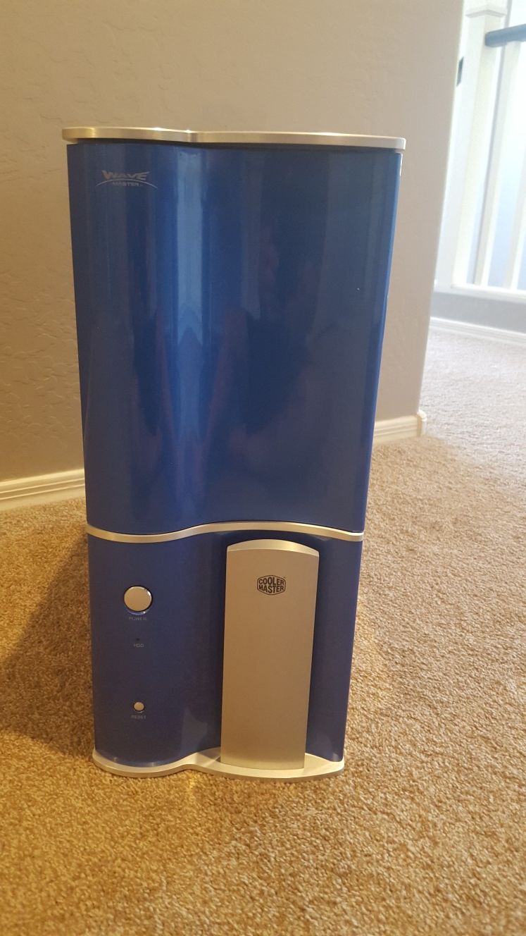 Cooler Master wave master Blue aluminum ATX mid-tower computer case