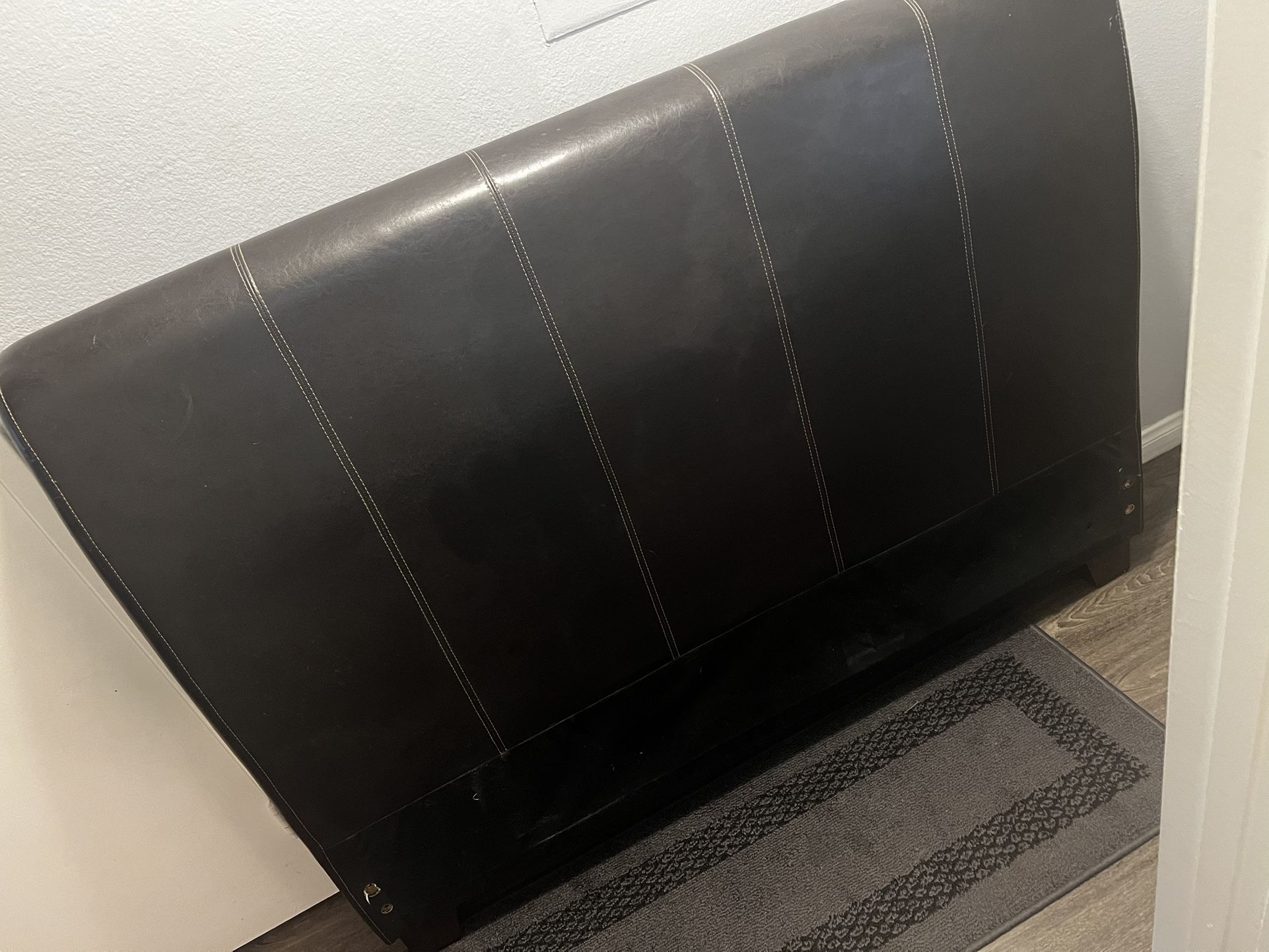Queen Faux Leather Headboard