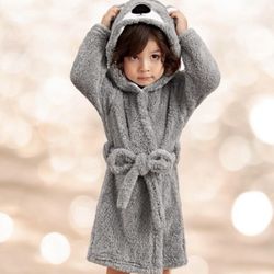 Modern Baby 0-9 months Hooded Robe & 3 Washcloths NWT