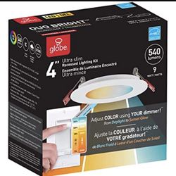 Globe Electric 91415 DuoBright Recessed Light, 4", White